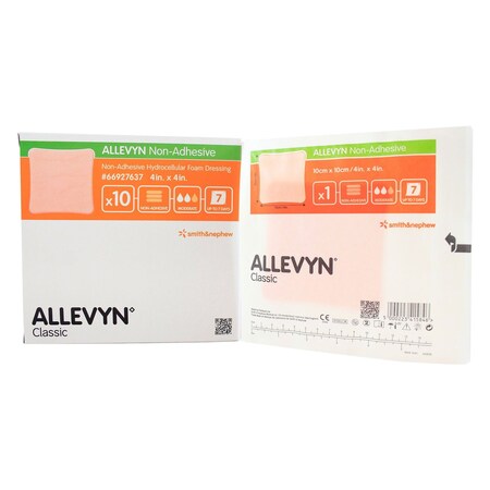 Allevyn Classic Nonadhesive without Border Foam Dressing, 4 x 4 Inch, Sterile, 70PK 66007637